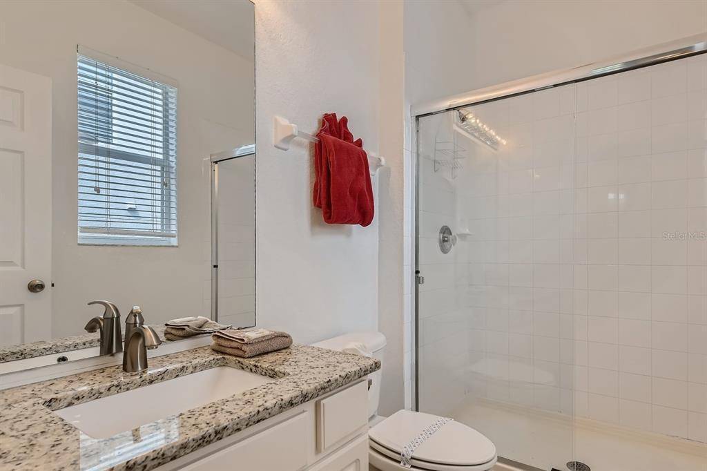 Bathroom with Shower at Memory Lane Villa in Windsor Hills Vacation Rental Community Florida