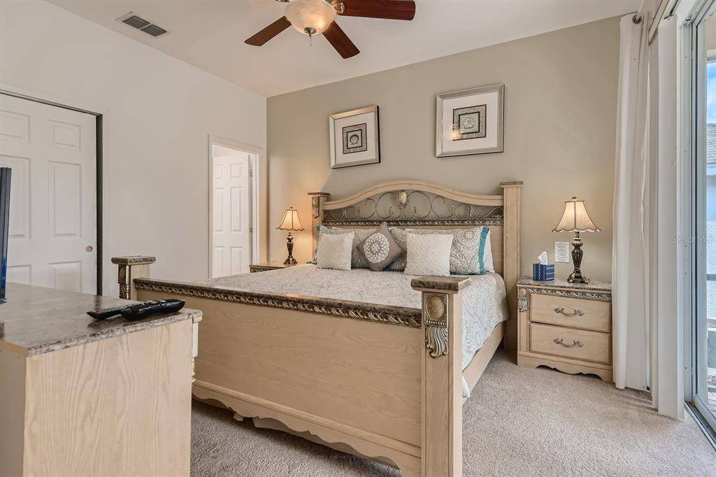 Bedroom with King Sized Bed at Memory Lane Villa in Windsor Hills Vacation Rental Community Florida