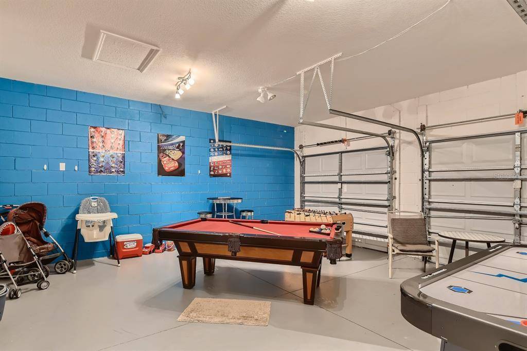 Game Room with Pool Table at Memory Lane Villa in Windsor Hills Vacation Rental Home Community Orlando Florida